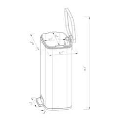 45L Rectangular Step Trash Can - Brightroom™ -Home Furnishings Store GUEST bc44a777 3ad8 456c b42b 05cf0b17d67c