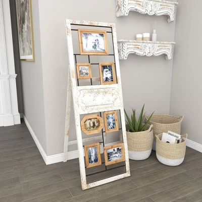 Wood 6 Slot Wall Photo Frame With Floor Stand Brown - Olivia & May 11 Wood 6 Slot Wall Photo Frame With Floor Stand Brown - Olivia & May - Image 9