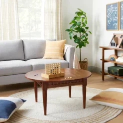 Round 6' Multi Stripe Braided Jute Area Rug Cream/Tan - Hearth & Handâ„¢ With Magnolia