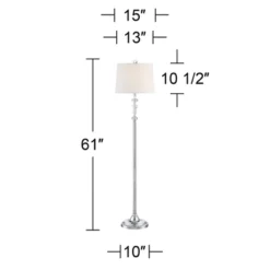 360 Lighting Montrose Modern Floor Lamps 61" Tall Set Of 2 Polished Steel Crystal Glass White Fabric Drum Shade For Living Room Bedroom Office House 13 360 Lighting Montrose Modern Floor Lamps 61" Tall Set Of 2 Polished Steel Crystal Glass White Fabric Drum Shade For Living Room Bedroom Office House -Home Furnishings Store GUEST bda5a96c 667b 4fd7 9d71 768207758958
