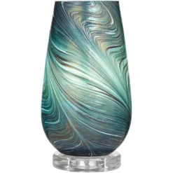 360 Lighting Carmen Modern Coastal Accent Table Lamps 12 1/2" High Set Of 2 Green Art Glass Shade For Bedroom Bedside Nightstand Office 14 360 Lighting Carmen Modern Coastal Accent Table Lamps 12 1/2" High Set Of 2 Green Art Glass Shade For Bedroom Bedside Nightstand Office -Home Furnishings Store GUEST beb1cd8b e3eb 40ee 80e2 b74c369dda15