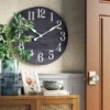 26" Farmhouse Wooden Wall Clock Black - Threshold™ 1 26" Farmhouse Wooden Wall Clock Black - Threshold™ -Home Furnishings Store GUEST c15534f9 b193 4ed6 8e06 c058913c551c