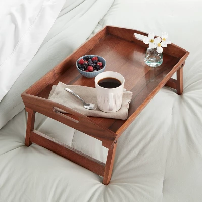 22" X 14" Wood Signature Bed Tray - Threshold™ 3 22" X 14" Wood Signature Bed Tray - Threshold™