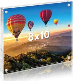 Americanflat Acrylic Picture Frame - Scratch Resistant With Magnetic Corners & Freestanding For Tabletop -Home Furnishings Store GUEST c22d8a5e d96a 471d 9de8 3c9ba4c1a8cc