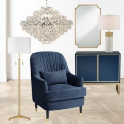 Possini Euro Design Encino Modern Tripod Floor Lamp Standing 60" Tall Brass Gold Metal Off White Fabric Drum Shade For Living Room Bedroom Office Home -Home Furnishings Store GUEST c72cfead 13b1 46d1 903b 273aebe4011b