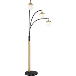 Possini Euro Design Rayne Modern Arc Floor Lamp 72" Tall Gold Black 3 Light LED Adjustable Arm Frosted Glass Globe Shade For Living Room Reading Home 15 Possini Euro Design Rayne Modern Arc Floor Lamp 72" Tall Gold Black 3 Light LED Adjustable Arm Frosted Glass Globe Shade For Living Room Reading Home -Home Furnishings Store GUEST c869919f 6f5b 4ba9 a151 3e35a537efaa
