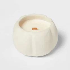 12oz Brushed Abstract Pumpkin Ceramic With Woodwick And Dustcover Dried Leaves + Hickory Candle - Threshold™ 8 12oz Brushed Abstract Pumpkin Ceramic With Woodwick And Dustcover Dried Leaves + Hickory Candle - Threshold™ -Home Furnishings Store GUEST ca336cab 30a9 4816 a86c a9481933e877