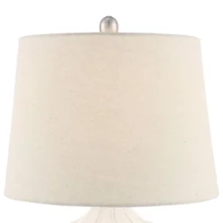 360 Lighting Ellen 21" High Sculptured Small Mid Century Modern Coastal Accent Table Lamp White Ceramic Single Living Room Bedroom Bedside Nightstand 12 360 Lighting Ellen 21" High Sculptured Small Mid Century Modern Coastal Accent Table Lamp White Ceramic Single Living Room Bedroom Bedside Nightstand -Home Furnishings Store GUEST cb12c2d0 0e18 4b78 806a 3099ae6635b1