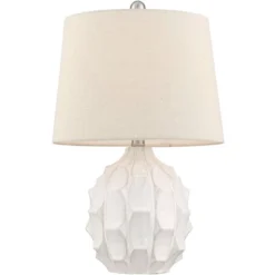 360 Lighting Ellen 21" High Sculptured Small Mid Century Modern Coastal Accent Table Lamp White Ceramic Single Living Room Bedroom Bedside Nightstand 15 360 Lighting Ellen 21" High Sculptured Small Mid Century Modern Coastal Accent Table Lamp White Ceramic Single Living Room Bedroom Bedside Nightstand -Home Furnishings Store GUEST cb631873 f72b 4b19 814c 5acd13c471b0