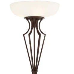 Franklin Iron Works Torchiere Floor Lamp LED 73" Tall Oil Rubbed Bronze Caged Frosted Glass Shade For Living Room Bedroom Office Uplight 11 Franklin Iron Works Torchiere Floor Lamp LED 73" Tall Oil Rubbed Bronze Caged Frosted Glass Shade For Living Room Bedroom Office Uplight -Home Furnishings Store GUEST cd8ca29d 47a8 4d77 bdb0 ade8625b5b9e