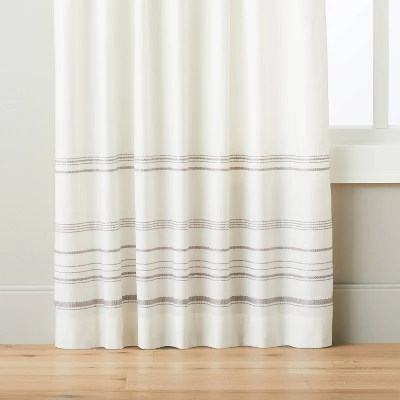 Engineered Hem Stripes Curtain Panel Cream/Gray - Hearth & Hand™ With Magnolia 6 Engineered Hem Stripes Curtain Panel Cream/Gray - Hearth & Hand™ With Magnolia - Image 4
