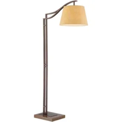 Franklin Iron Works Rustic Farmhouse Arc Floor Lamp With USB Port 60" Tall Bronze Downbridge Faux Leather Empire Shade For Living Room Reading Bedroom 17 Franklin Iron Works Rustic Farmhouse Arc Floor Lamp With USB Port 60" Tall Bronze Downbridge Faux Leather Empire Shade For Living Room Reading Bedroom -Home Furnishings Store GUEST cebdead3 0670 462e 806c d140c870063f