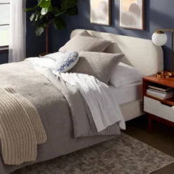 3pc King Traditional Cozy Chenille Comforter And Sham Set Gray - Threshold™