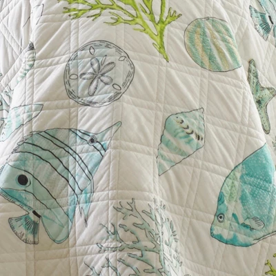 Biscayne Quilt Set - Teal, Green, Aqua - Levtex Home 6 Biscayne Quilt Set - Teal, Green, Aqua - Levtex Home - Image 4