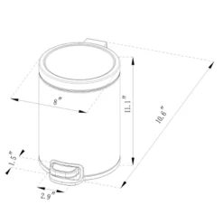 5L Round Step Trash Can - Brightroom™ 14 5L Round Step Trash Can - Brightroom™ -Home Furnishings Store GUEST d3dcba62 f1b0 452a 92cc 1c11982c1b4f