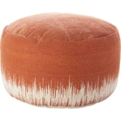 Mina Victory Life Styles Stonewash 20" X 20" X 12" Indoor Drum Pouf With Handle -Home Furnishings Store GUEST d43ddd47 e8c4 430d b1f2 300d7c0e7e00