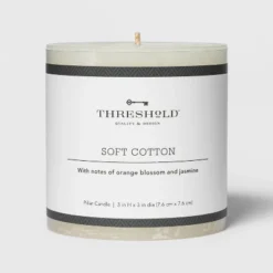 Pillar Candle Soft Cotton White - Threshold™ 10 Pillar Candle Soft Cotton White - Threshold™ -Home Furnishings Store GUEST d55a5595 2986 4235 8fc7 cb696b617fa6