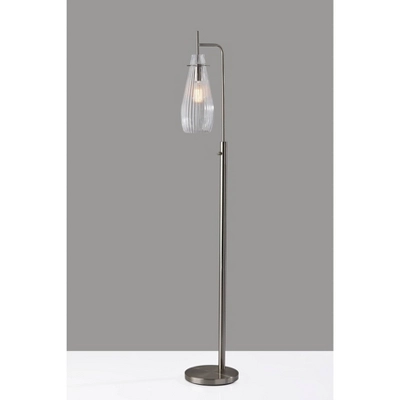 Layla Floor Lamp Brushed Steel - Adesso 5 Layla Floor Lamp Brushed Steel - Adesso - Image 3