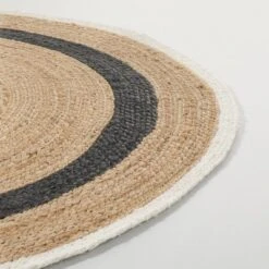 Round 5' Bold Stripe Braided Jute Area Rug Black/Tan/Cream - Hearth & Hand™ With Magnolia -Home Furnishings Store GUEST d8717759 3ea8 4c8f 8eae 5d990d2f8985
