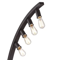 Franklin Iron Works Arcos Industrial Arc Floor Lamp 71" Tall Bronze Brown Metal Dimmable LED Decor For Living Room Reading Bedroom Office House Home -Home Furnishings Store GUEST d8d179b0 f393 4d09 ab70 5e59a74464b7