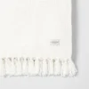 Knotted Fringe Throw Blanket White - Hearth & Hand™ With Magnolia