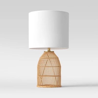 Rattan Diagonal Weave Table Lamp Tan - Opalhouse™ 7 Rattan Diagonal Weave Table Lamp Tan - Opalhouse™ - Image 5
