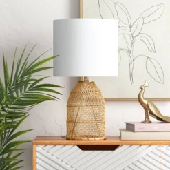 Rattan Diagonal Weave Table Lamp Tan - Opalhouse™ 9 Rattan Diagonal Weave Table Lamp Tan - Opalhouse™ -Home Furnishings Store GUEST db7823a7 40c3 42aa 99a7 610f87b9853b