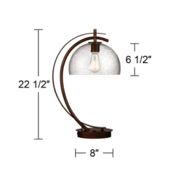 Possini Euro Design Modern Desk Lamps Set Of 2 With USB Port 22 1/2" High Bronze LED Clear Seeded Glass Shade For Bedroom Office 17 Possini Euro Design Modern Desk Lamps Set Of 2 With USB Port 22 1/2" High Bronze LED Clear Seeded Glass Shade For Bedroom Office -Home Furnishings Store GUEST dbca2a85 7b54 47b8 9b05 884d0ff9afcd