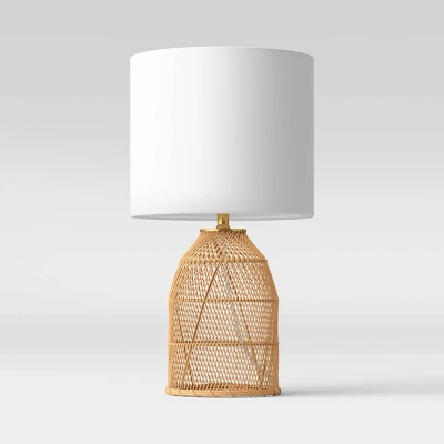 Rattan Diagonal Weave Table Lamp Tan - Opalhouse™ 8 Rattan Diagonal Weave Table Lamp Tan - Opalhouse™ - Image 6