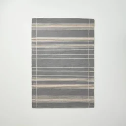 Wool Blend Variegated Stripe Area Rug Dark Gray - Hearth & Hand™ With Magnolia 14 Wool Blend Variegated Stripe Area Rug Dark Gray - Hearth & Hand™ With Magnolia -Home Furnishings Store GUEST dfeaf7b3 fe91 42d0 a761 a75fb13a64e0