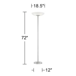 Possini Euro Design Meridian Light Blaster Modern Torchiere Floor Lamp 72" Tall Brushed Nickel LED Frosted Glass Shade For Living Room Bedroom Office 14 Possini Euro Design Meridian Light Blaster Modern Torchiere Floor Lamp 72" Tall Brushed Nickel LED Frosted Glass Shade For Living Room Bedroom Office -Home Furnishings Store GUEST e1694616 6618 4ddf a110 547269b9f2f9