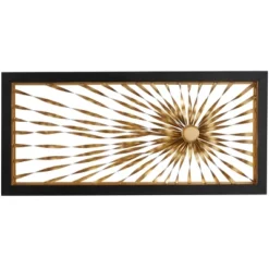 Metal Sunburst Coiled Ribbon Wall Decor With Black Frame Gold - Olivia & May 19 Metal Sunburst Coiled Ribbon Wall Decor With Black Frame Gold - Olivia & May -Home Furnishings Store GUEST e4484a3f 6603 465d b734 3b02fc7736d5