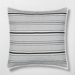 Textured Stripe Pillow Sham Dark Gray/Cream - Hearth & Hand With Magnolia -Home Furnishings Store GUEST e5d23bbb adcc 4d87 a960 dc48647436f7
