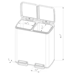 60L Stainless Steel Step Trash And Recycle Can - Brightroom™ 7 60L Stainless Steel Step Trash And Recycle Can - Brightroom™ -Home Furnishings Store GUEST e7721439 02d4 4cbb 994a 7467bdac2ef2