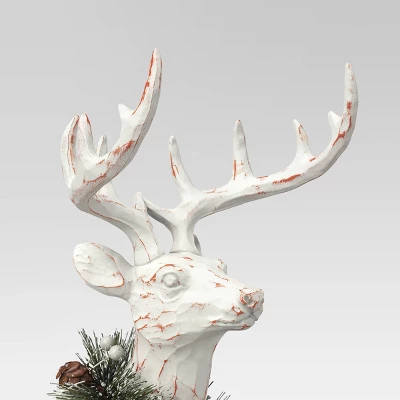 10.25" Sitting Reindeer Animal Figurine - Wondershop™ White 4 10.25" Sitting Reindeer Animal Figurine - Wondershop™ White - Image 2