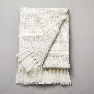 Heathered Stripe Woven Throw Blanket - Hearth & Hand™ With Magnolia 6 Heathered Stripe Woven Throw Blanket - Hearth & Hand™ With Magnolia - Image 4