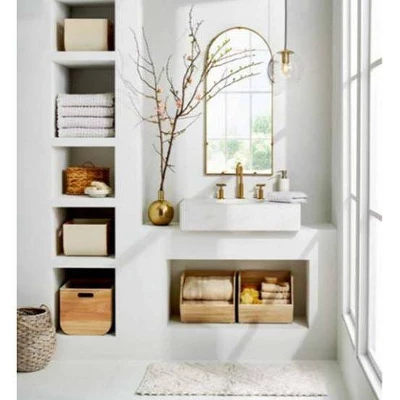 Textured Diamond Shag Bath Rug Cream - Opalhouse™ 5 Textured Diamond Shag Bath Rug Cream - Opalhouse™ - Image 3