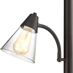 Franklin Iron Works Warwick Industrial Torchiere Floor Lamp With Side Lights 71 1/2" Tall Tiger Bronze LED Clear Seedy Glass For Living Room Reading 12 Franklin Iron Works Warwick Industrial Torchiere Floor Lamp With Side Lights 71 1/2" Tall Tiger Bronze LED Clear Seedy Glass For Living Room Reading -Home Furnishings Store GUEST ea3e2832 aa93 4608 867e b86e755fc252