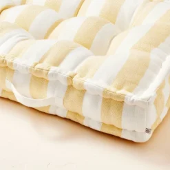 Bold Stripe Indoor/Outdoor French Floor Cushion Gold/Cream - Hearth & Hand™ With Magnolia 7 Bold Stripe Indoor/Outdoor French Floor Cushion Gold/Cream - Hearth & Hand™ With Magnolia -Home Furnishings Store GUEST ea808b39 8085 407e 9032 7540289c1f55