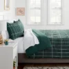 Grid Print Microfiber Reversible Comforter & Sheet Set Dark Green - Room Essentials™ -Home Furnishings Store GUEST f2916d48 beca 4579 83de 73f308bcc6b6