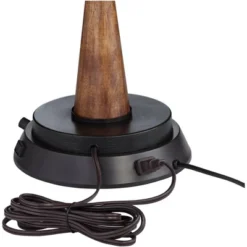 360 Lighting Helene Country Cottage Table Lamp 26" High Cream White Ceramic With Dimmable USB Workstation Base Tan Drum Linen For Living Room Desk -Home Furnishings Store GUEST f49da493 c12c 4227 816d 65c58a165cb1