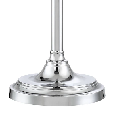 360 Lighting Montrose Modern Floor Lamps 61" Tall Set Of 2 Polished Steel Crystal Glass White Fabric Drum Shade For Living Room Bedroom Office House 6 360 Lighting Montrose Modern Floor Lamps 61" Tall Set Of 2 Polished Steel Crystal Glass White Fabric Drum Shade For Living Room Bedroom Office House - Image 4