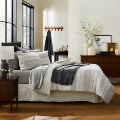 3pc Heathered Stripe Comforter Bedding Set - Hearth & Hand™ With Magnolia -Home Furnishings Store GUEST f5d6068f c55f 4043 923f e6673cd682bd