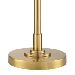 Possini Euro Design Kinsey Modern Torchiere Floor Lamp 72 1/2" Tall Brass Gold Metal Stone Pattern Crystal Glass Shade For Living Room Office House -Home Furnishings Store GUEST f975e817 5162 4026 aa58 a21f6192a5c8