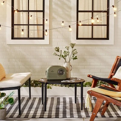 10ct Incandescent Indoor/Outdoor Orb String Lights Black/White - Hearth & Hand™ With Magnolia 4 10ct Incandescent Indoor/Outdoor Orb String Lights Black/White - Hearth & Hand™ With Magnolia - Image 2