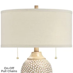 360 Lighting Cody Rustic Farmhouse Table Lamps 24 1/2" High Set Of 2 Beige Textured Pebble Drum Shade For Bedroom Living Room Bedside Nightstand House 11 360 Lighting Cody Rustic Farmhouse Table Lamps 24 1/2" High Set Of 2 Beige Textured Pebble Drum Shade For Bedroom Living Room Bedside Nightstand House -Home Furnishings Store GUEST fe339dad 0f61 4231 8832 00b402973e9f